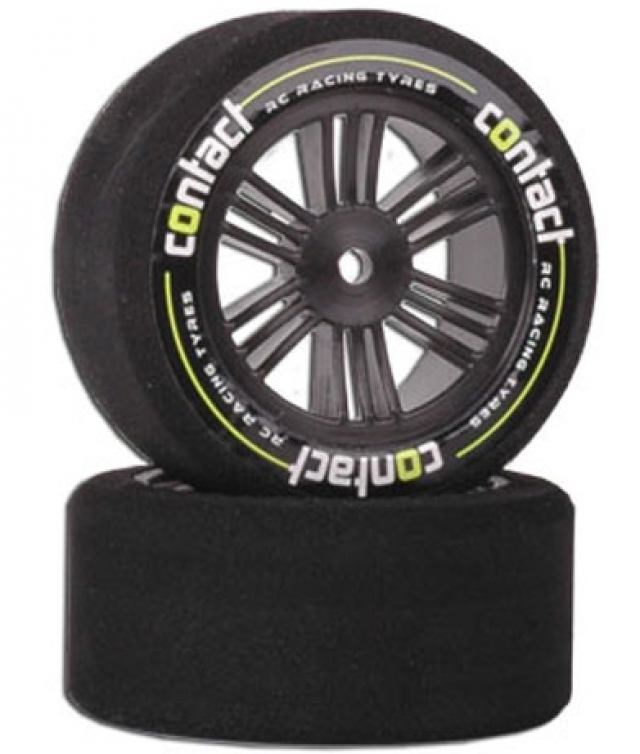 Contact RC Foam Tyres 1/10 Front L26mm 37Sh Jap Carbon Black ( 2pcs